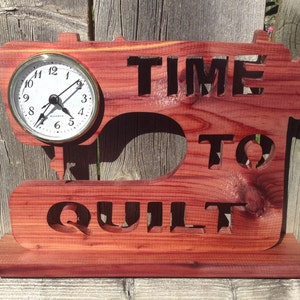 Quilting Wood Clock, Sewing Room Decor, Craft Room Clock, Quilter Gift Idea, Craft Room Gift, Quilting Gift Idea, Sewing Decor, Home Decor