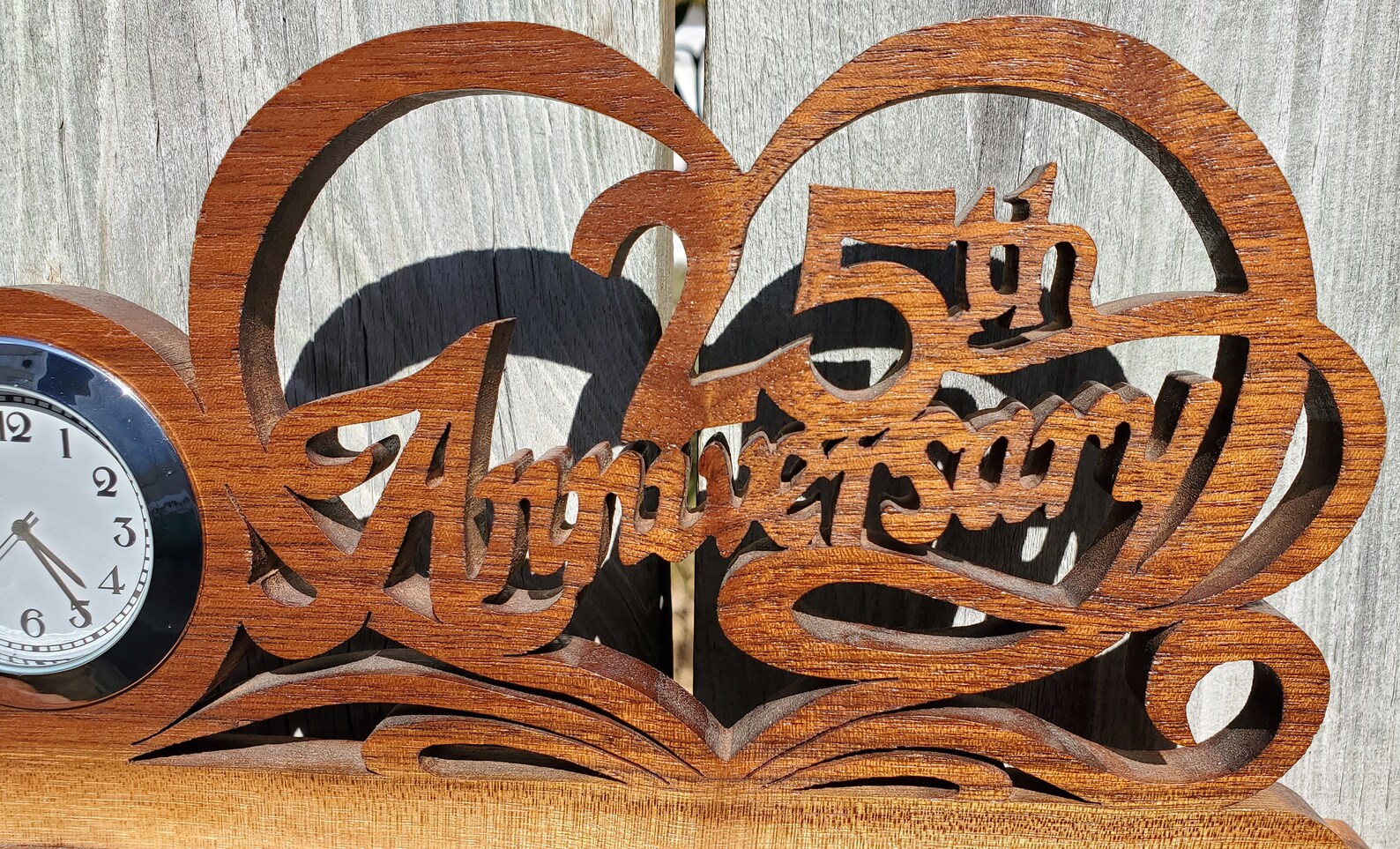25th Anniversary Desk Clock Silver Anniversary 25th Etsy