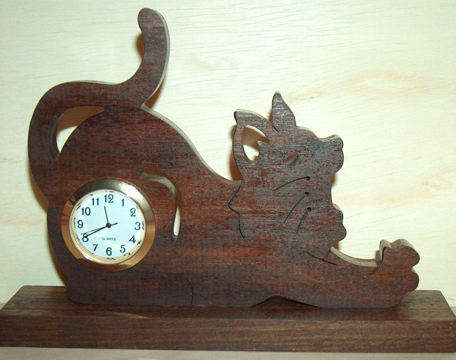Cat Desk Clock Pet Parent Gift Cat Lover Gift Anniversary Etsy