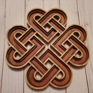 Celtic Knot Decor, Celtic Gift, Home Decor, Anniversary Gift, Wedding Gift, Housewarming Gift, Celtic Art, Scroll Saw Art, Layered Wood Sign