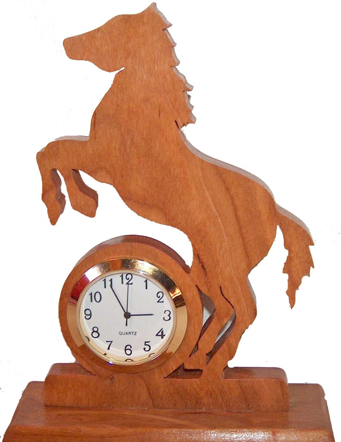 Rearing Horse Desk Clock Horse Decor Wood Clock Home Decor Etsy Australia