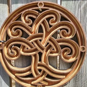 Celtic Tree of Life Wall Art, Triquetra Celtic Knot, Yggdrasill, Sacred Geometry, Viking Art, Housewarming Gift, Wedding Gift, Anniversary