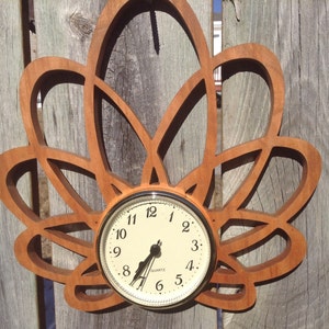 Sunburst Wall Clock, Wood Wall Decor, Scroll Saw Clock, Rustic, Home Decor, Keepsake Gift, Retirement Gift Idea, Anniversary Gift Idea