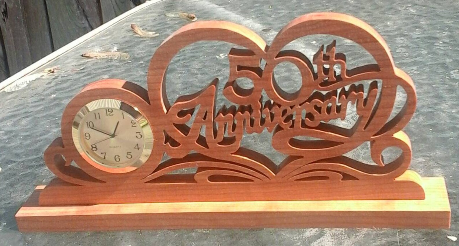 50th Anniversary Desk Clock Golden Anniversary 50th Etsy