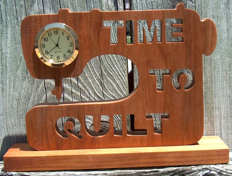 Quilting Wood Clock Birthday Gift Idea Quilter Gift Idea Etsy