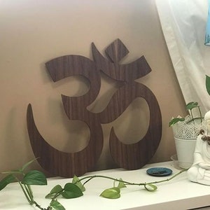Om Symbol Wood Sign, Yoga Artwork, Yoga Wall Decor, Meditation Gifts, Aum, Namaste, Ohm, Scroll Saw Wood Sign, Wall Decor, Housewarming