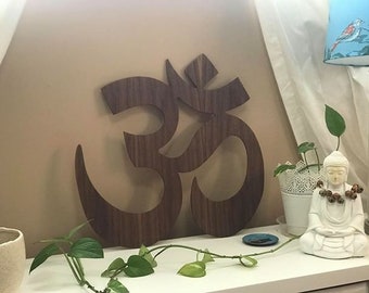 Om Symbol Wood Sign, Yoga Artwork, Yoga Wall Decor, Meditation Gifts, Aum, Namaste, Ohm, Scroll Saw Wood Sign, Wall Decor, Housewarming