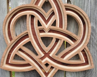 Celtic Knot Decor, Celtic Gift, Home Decor, Anniversary Gift, Wedding Gift, Housewarming Gift, Celtic Art, Scroll Saw Art, Layered Wood Sign