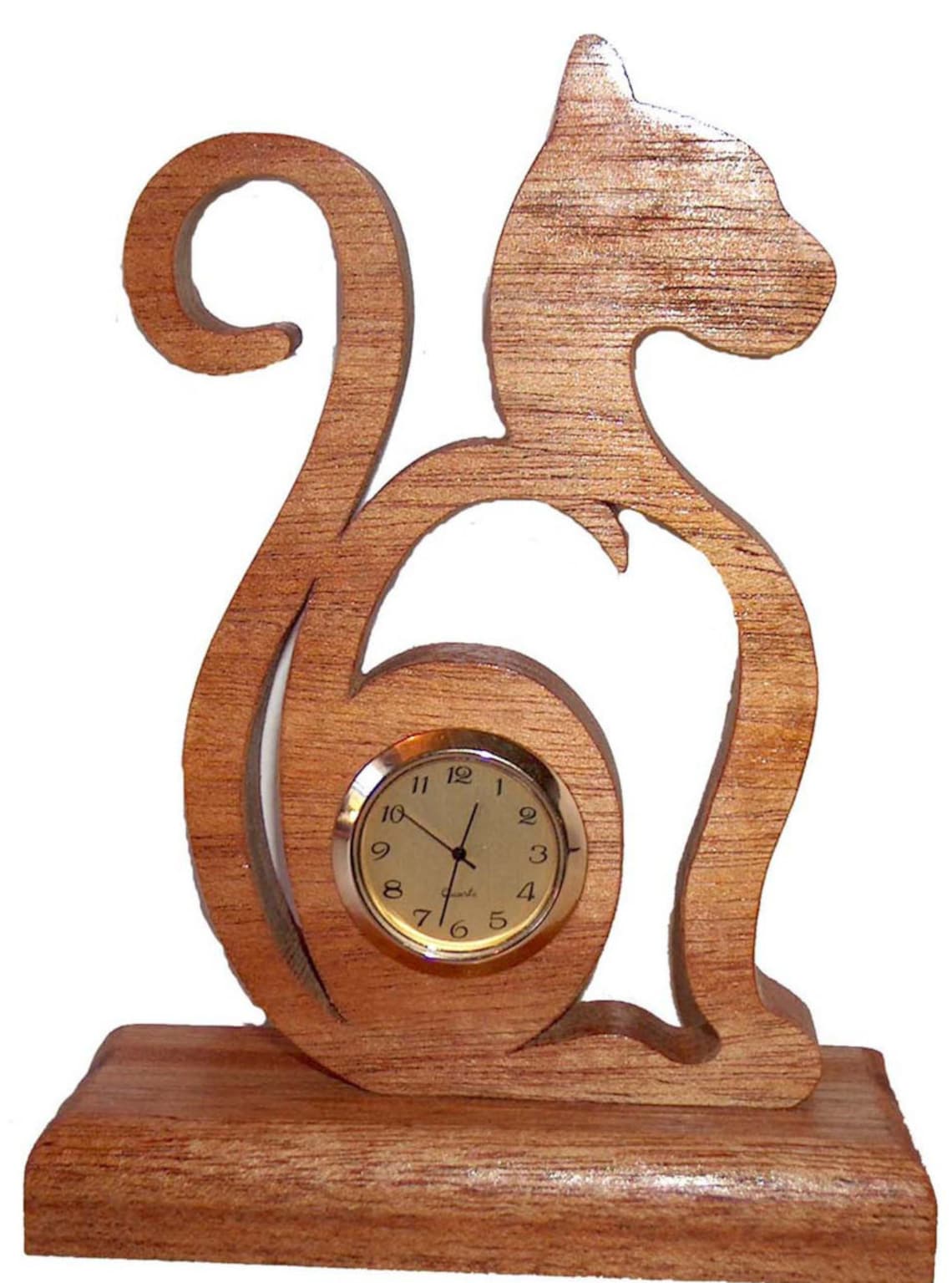 Cat Desk Clock Cat Lover Gift Anniversary Gift Idea Pets Etsy