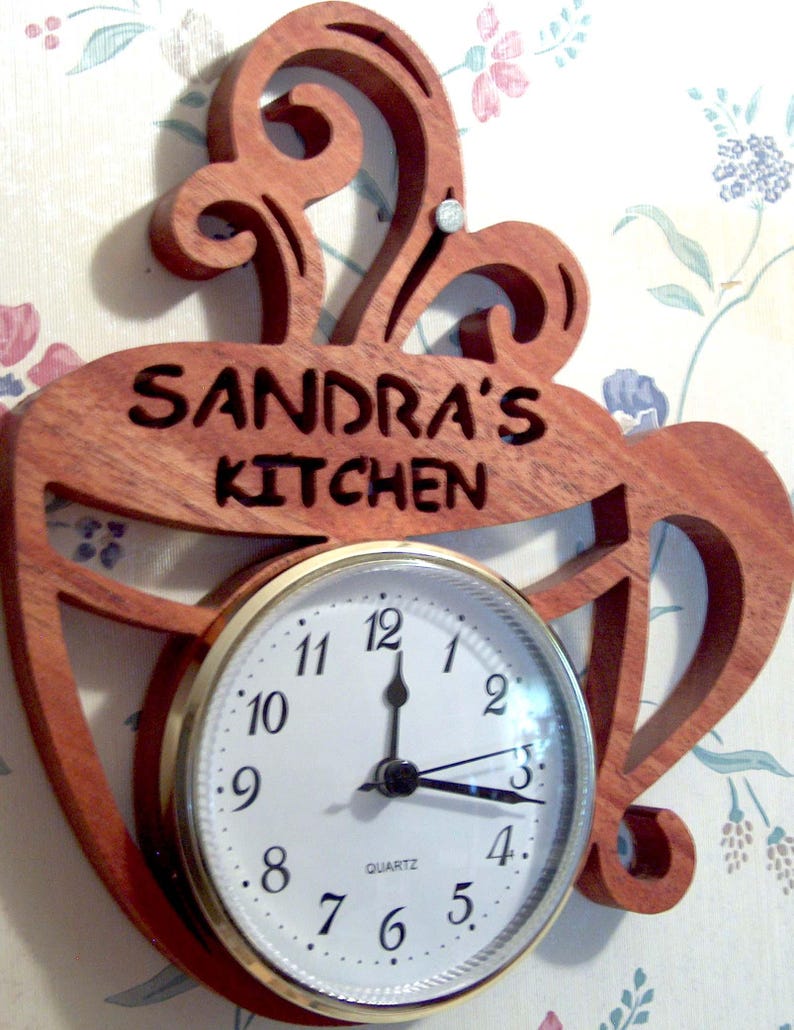 Personalized Coffee or Tea Cup Clock Coffee or Tea Decor Etsy