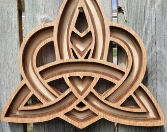 Celtic Knot Decor, Celtic Gift, Home Decor, Anniversary Gift, Wedding Gift, Housewarming Gift, Celtic Art, Scroll Saw Art, Layered Wood Sign