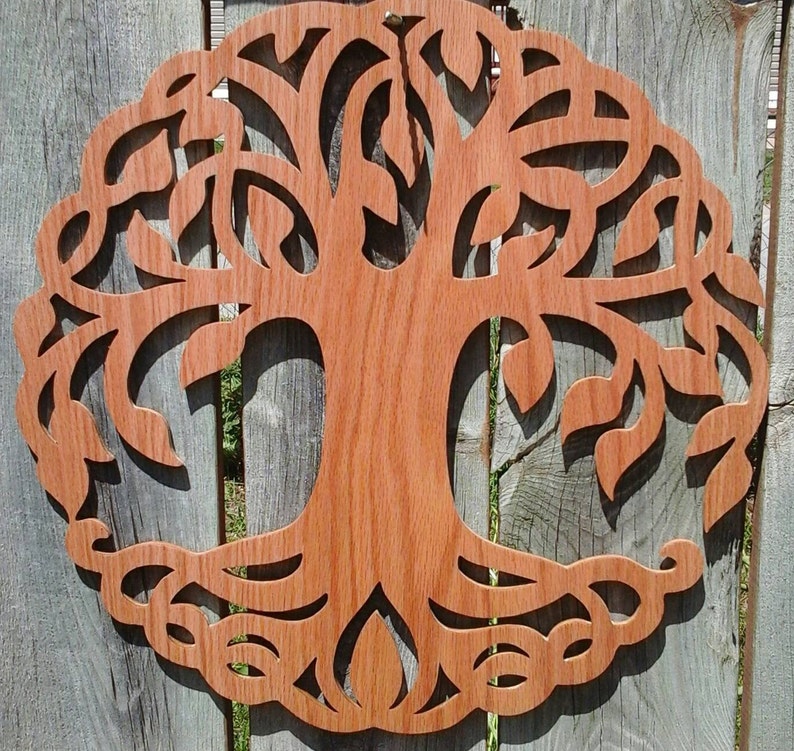 Celtic Tree of Life Wall Art Celtic Knot Wood Plaque Etsy