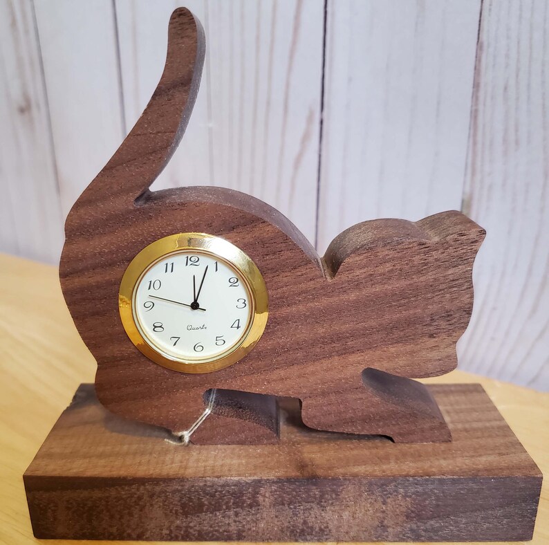 Cat Desk Clock: Whimsical Home Decor image 13