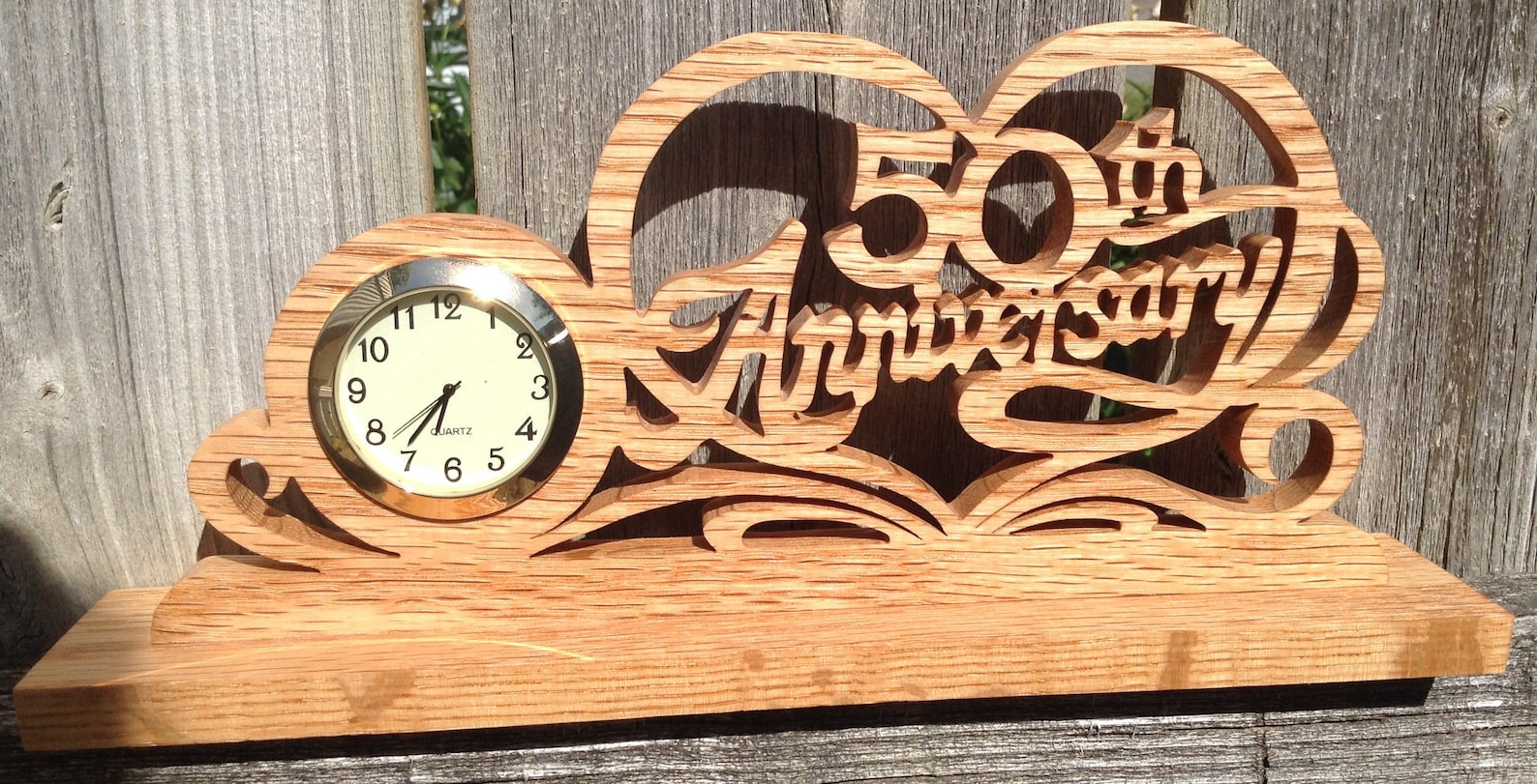 50th Anniversary Desk Clock Golden Anniversary 50th Etsy