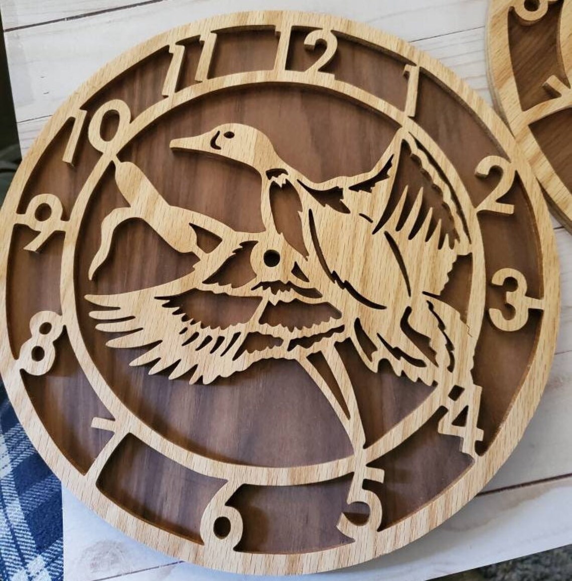 Mallard Wood Wall Clock Birthday Gift Idea Retirement Gift Etsy