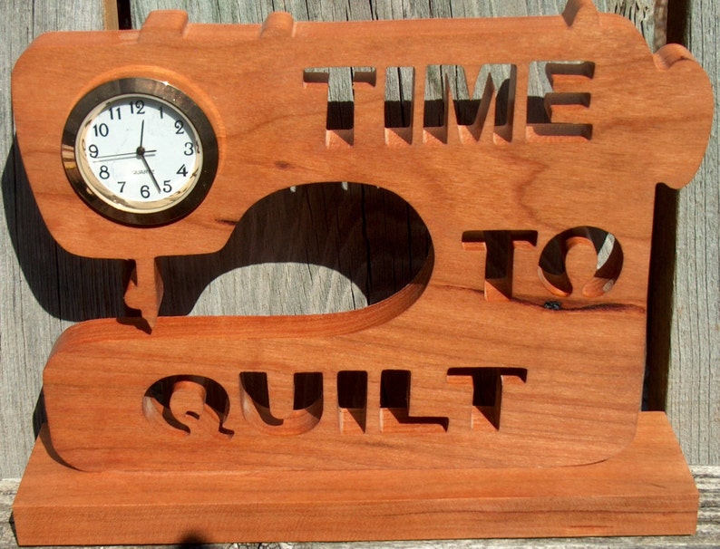 Quilting Wood Clock Birthday Gift Idea Quilter Gift Idea Etsy
