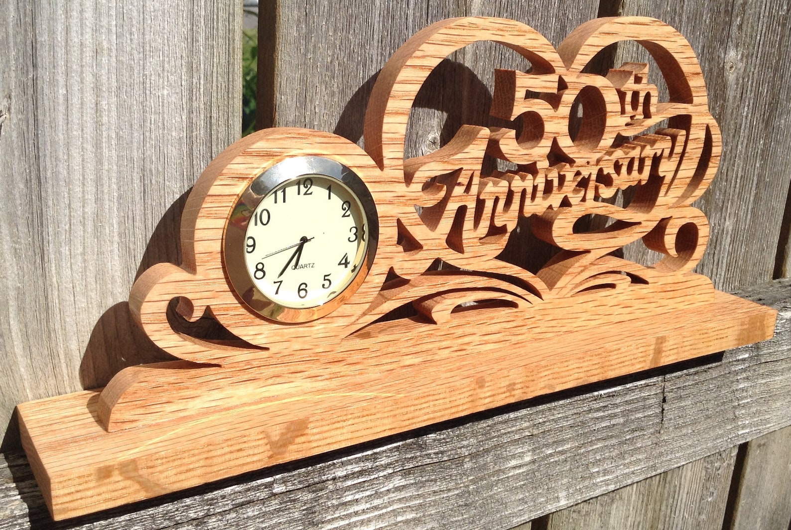 50th Anniversary Desk Clock Golden Anniversary 50th Etsy