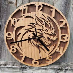 Dragon Wall Clock, Fantasy Wall Clock, Gift Scary Dragon, Dragon Clock Gift, Home Decor, Bedroom Decor, Birthday Gift, Anniversary Gift