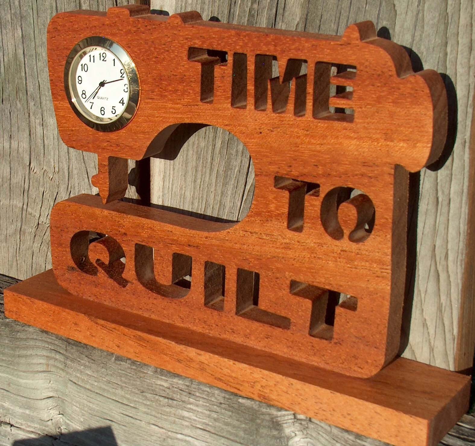 Quilting Wood Clock Birthday Gift Idea Quilter Gift Idea Etsy