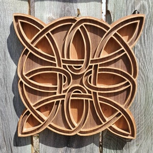 Celtic Knot Decor, Celtic Gift, Home Decor, Anniversary Gift, Wedding Gift, Housewarming Gift, Celtic Art, Scroll Saw Art, Layered Wood Sign