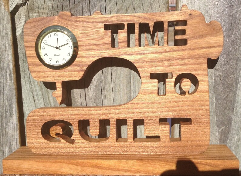Quilting Wood Clock Birthday Gift Idea Quilter Gift Idea Etsy