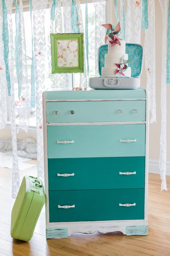 Items similar to SOLD Green dresser baby's room on Etsy