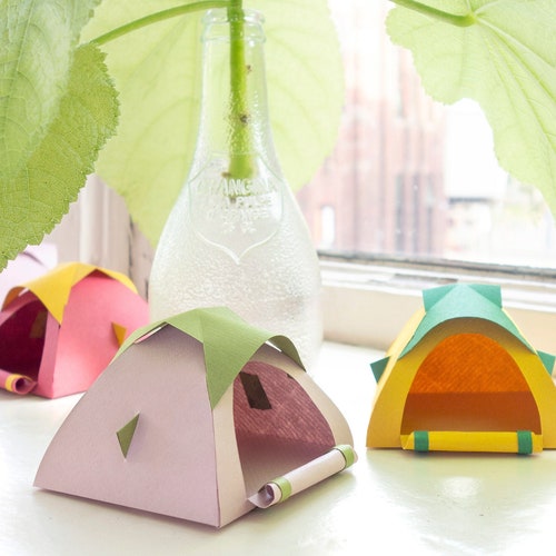 Miniature Paper Tent Digital Template Dome Tent Craft Camping - Etsy
