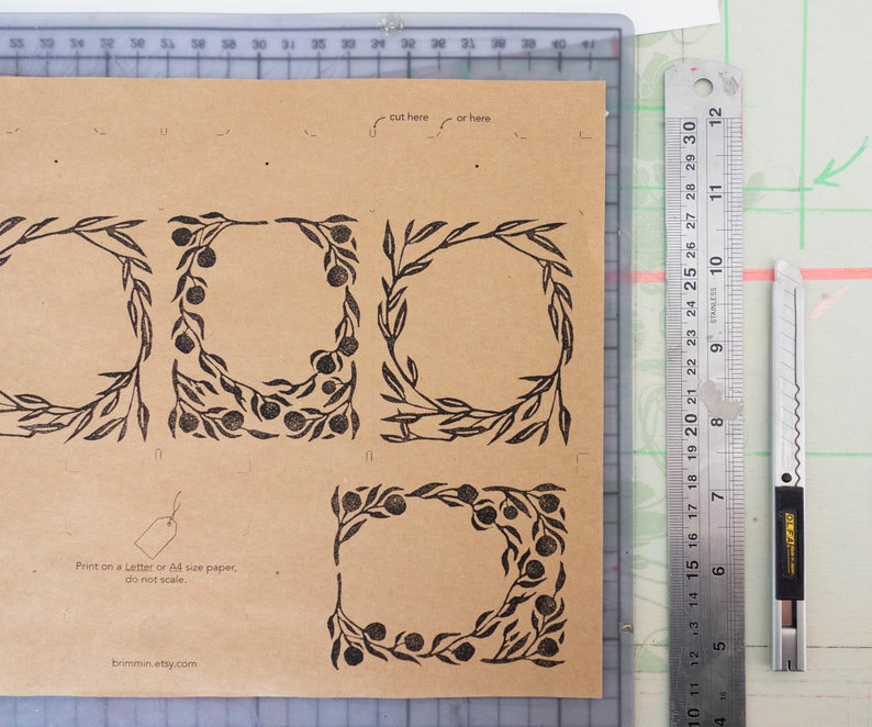 Decoratieve Frames Naamplaatjes Clipart Gifttags Handgestempelde Lino-gesneden randen afbeelding 2