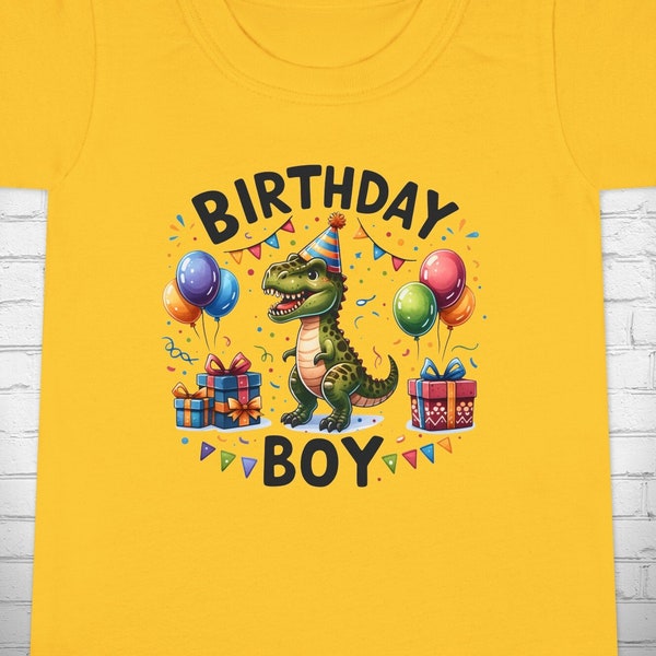 Birthday Boy Dinosaur TShirt, Size 2T - 6T TShirt, Birthday Dino tee, Boy Tee, Bday Infant tee, Boy Gift, Toddler Birthday Shirt