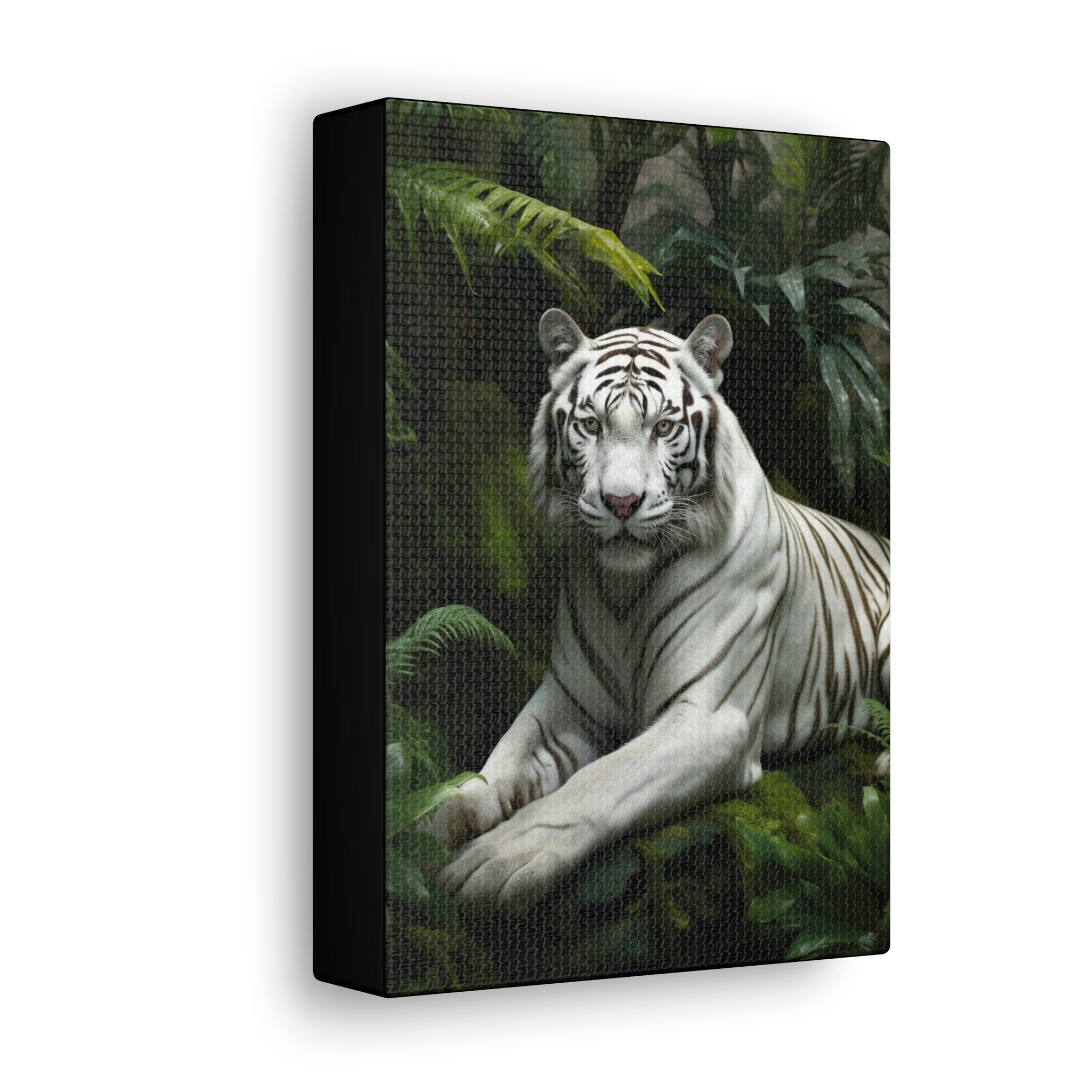 White Tiger Rainforest Wall Art White Tiger Wall Art Rainforest Canvas