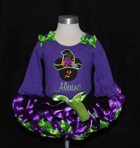 Minnie Halloween 3 Pc Tutu Outfit Ribbon Trimmed Tutu With Etsy