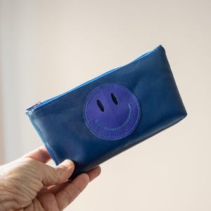 Estuche Smiley de lona con cremallera