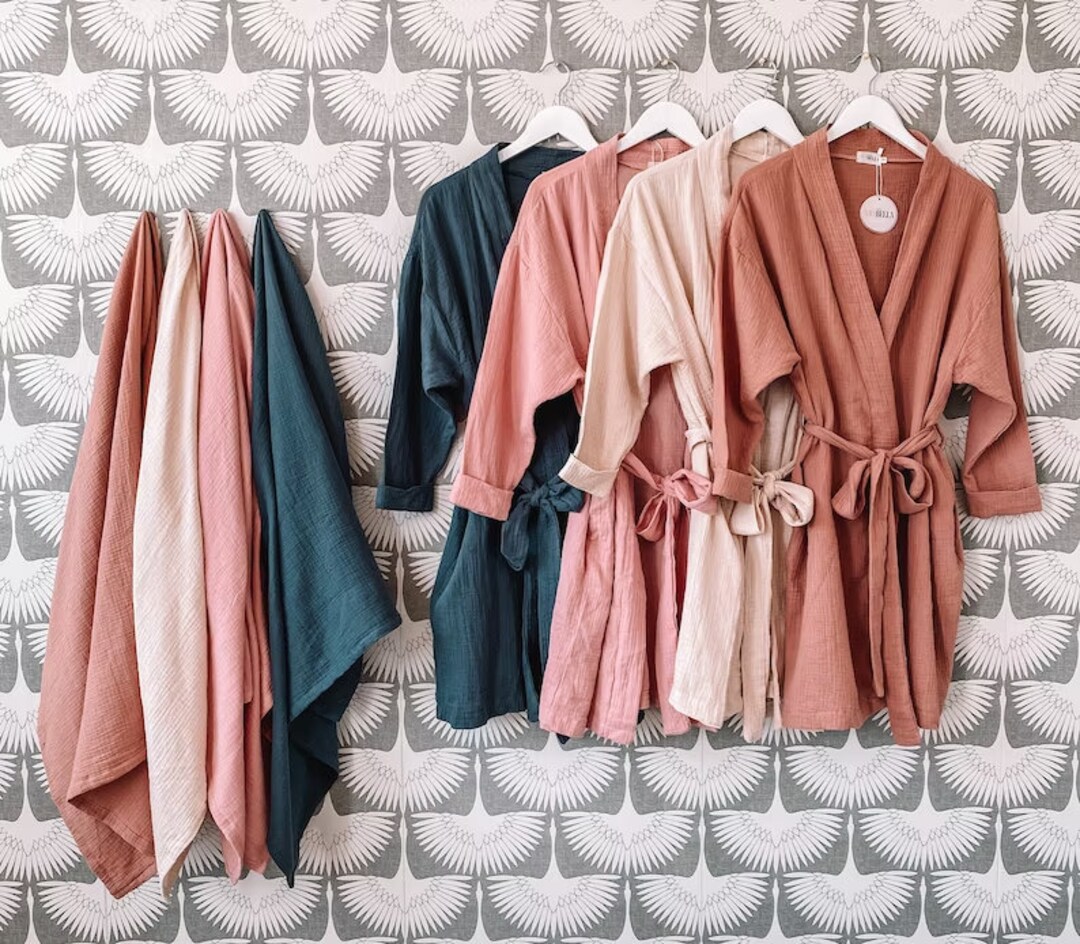 Mommy & Me Robe and Blanket Set Maternity Robe and Swaddle Etsy