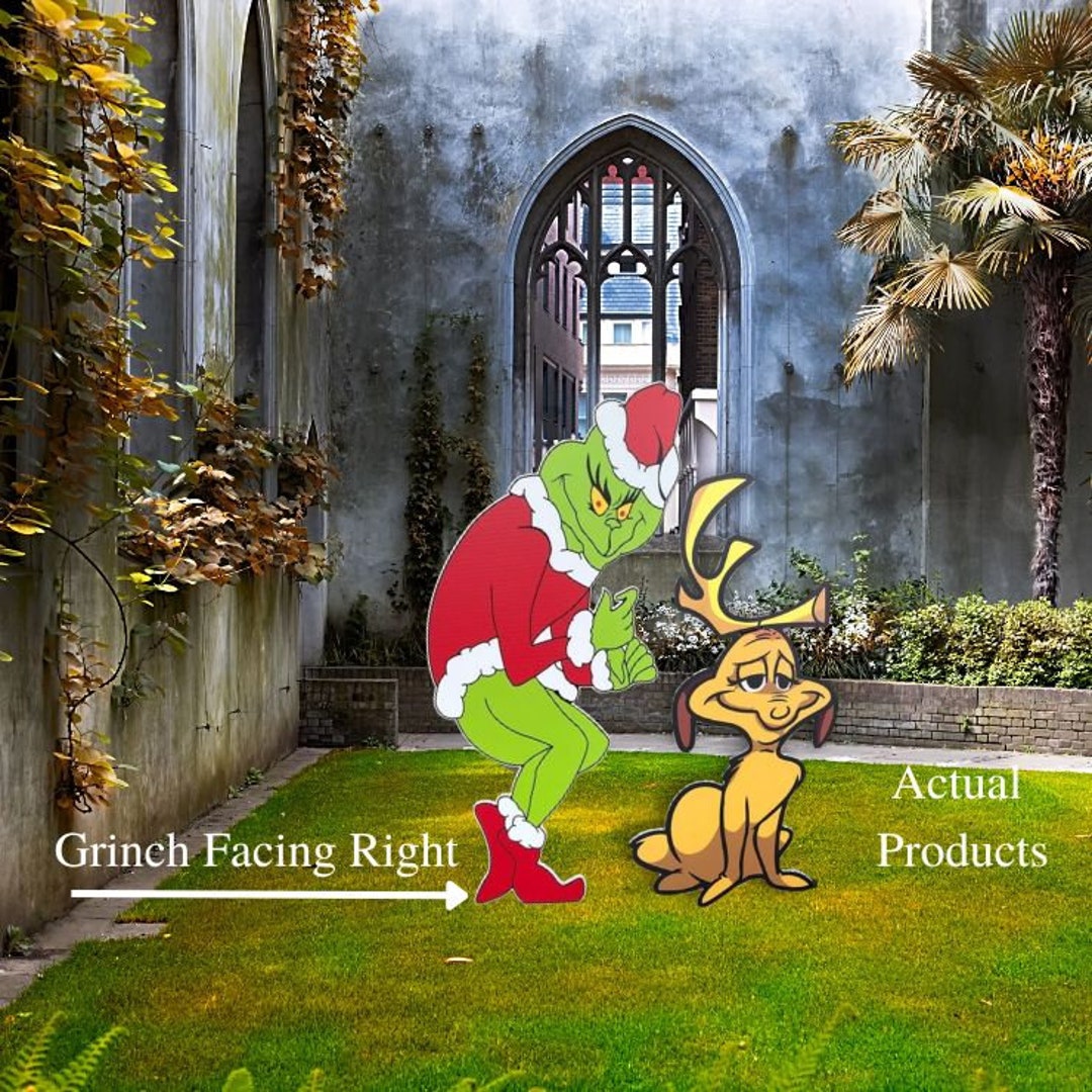 Right Facing GRINCH Stealing CHRISTMAS Lights Yard Art Grinch Etsy