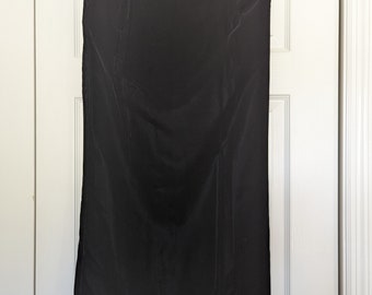 Vintage Long Black Velvet Skirt with Bow in Back.  Size 10