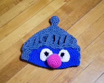 Crochet Pattern SUPER GROVER Muppet Beanie