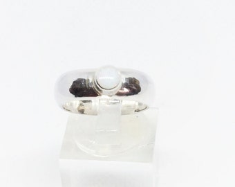 Sterling Silver and Opel Ring