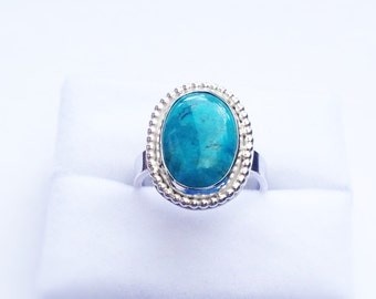 Turquoise Ring. Unique Turquoise and Sterling Silver Ring