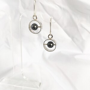 Sterling Silver and Hematite, Unique, exclusive, stunning drop earrings image 7