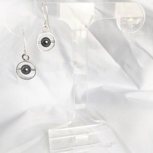 Sterling Silver and Hematite, Unique, exclusive, stunning drop earrings image 5
