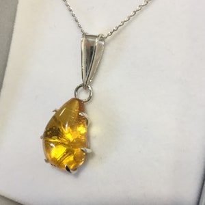 Amber and Sterling Silver Pendant image 1