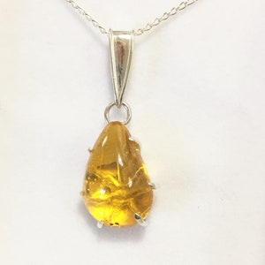 Amber and Sterling Silver Pendant image 2