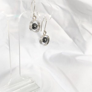 Sterling Silver and Hematite, Unique, exclusive, stunning drop earrings image 8
