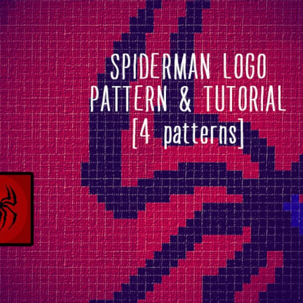 Super hero spider logo inspired blanket corner to corner crochet pattern and tutorial, 4 sizes graph patterns and written instructions