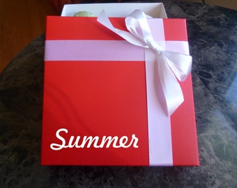 Personalized 6" Gift Box with Lid, Custom Name, DIY Decor,