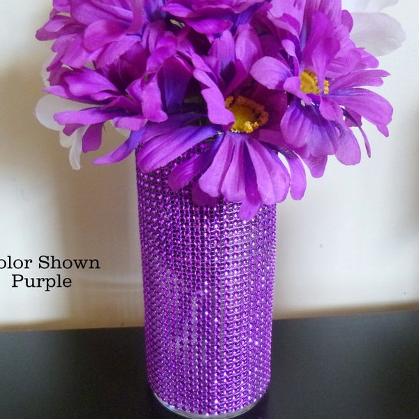 Bling Rhinestone Flower Vase, Rhinestone Candle Holder, Centerpiece for Weddings, Bling Centerpiece for any Occasion, Christmas Gift