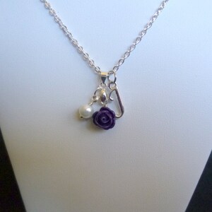 Personalized Flower Girl Gifts, Personalized Bridesmaid Necklace, Personalized Bridesmaid Jewelry image 2