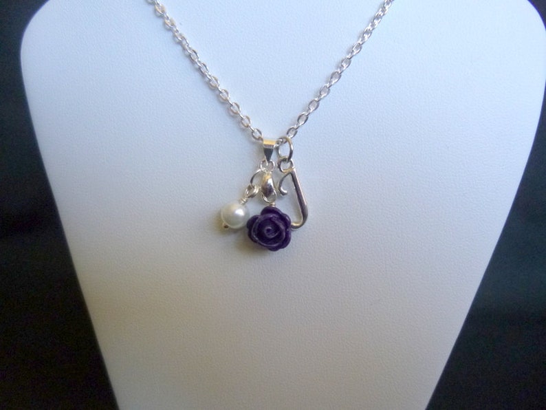 Personalized Flower Girl Gifts, Personalized Bridesmaid Necklace, Personalized Bridesmaid Jewelry image 2