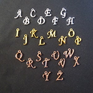 Personalized Initial Charm: Add-on for Necklace or Bracelet,