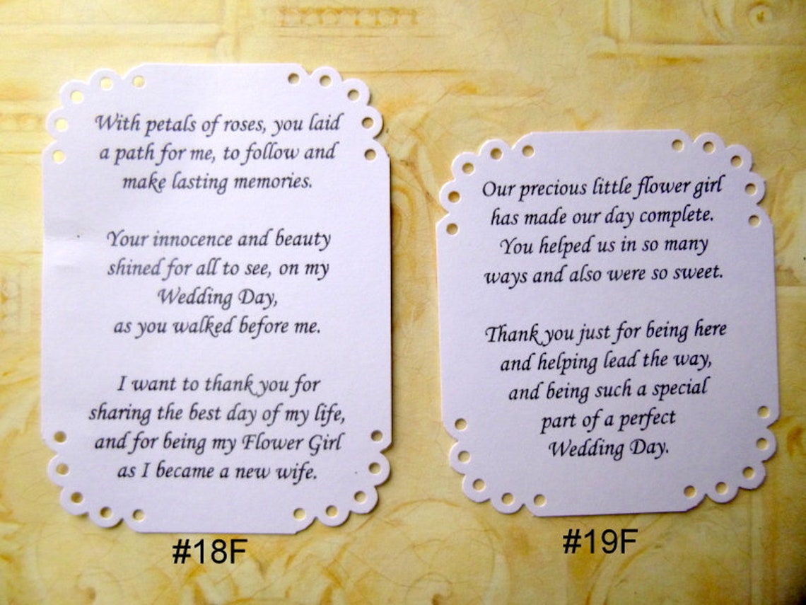 20 Sample Flower Girl Poems to Choose From Do Not Purchase Etsy